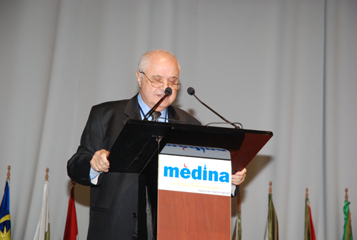 H.E. Mr. Mohamed Ghannouchi, Prime Minister, H.E. Mr. El Hadj Gley, Minister of Communication Technologies of Tunisia and Mr. Talal Abu-Ghazaleh, Chairman of the Global Alliance for ICT and Development at the in Information and Communication Technologies For All Forum - Tunisia +4